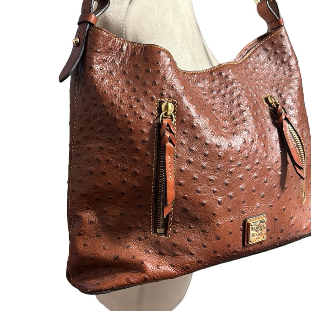 DOONEY & BOURKE Ostrich hobo bag with matching wallet - Picture 3 of 14